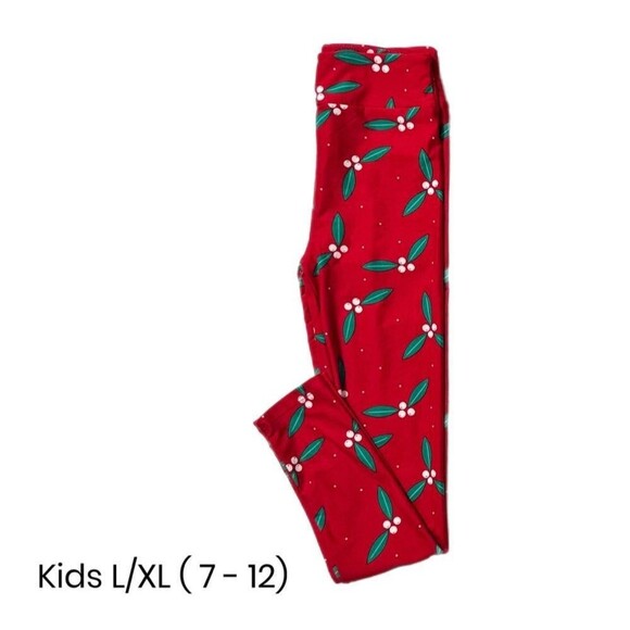 LuLaRoe Other - Kid’s Christmas leggings L/XL
